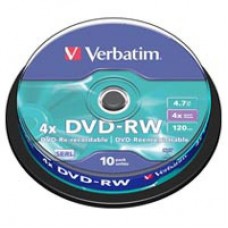Диск DVD Verbatim 4.7Gb 4x Cake box 10шт (43552) Диск DVD Verbatim 4.7Gb 4x Cake box 10шт (43552)