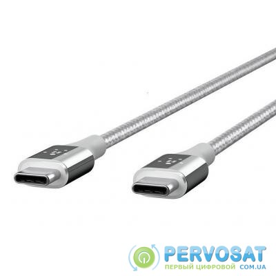 Дата кабель USB 3.1 Type-C to Type-C 1.2m MIXIT DuraTek silver Belkin (F2CU050bt04-SLV)