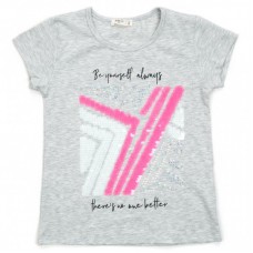 Футболка дитяча Breeze з паєтками (14300-128G-gray) Футболка дитяча Breeze з паєтками (14300-128G-gray)