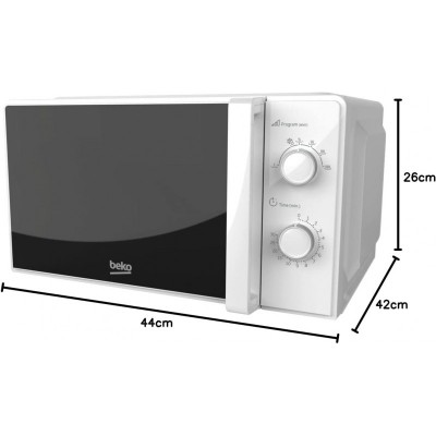 Мікрохвильова піч Beko, 20л, мех.керув., 700Вт, білий