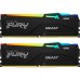 Пам'ять ПК Kingston DDR5 64GB KIT (32GBx2) 6400 FURY Beast RGB XMP