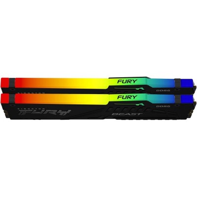 Пам'ять ПК Kingston DDR5 64GB KIT (32GBx2) 6400 FURY Beast RGB XMP