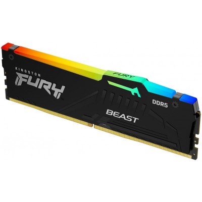 Пам'ять ПК Kingston DDR5 64GB KIT (32GBx2) 6400 FURY Beast RGB XMP