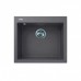 Мийка кухонна Adamant Univer, штучний камінь, квадрат, без крила, 560х500х200мм, чаша - 1, врізна, сірий