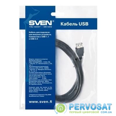 Дата кабель USB 2.0 AM/AF 1.8m SVEN (1300137)