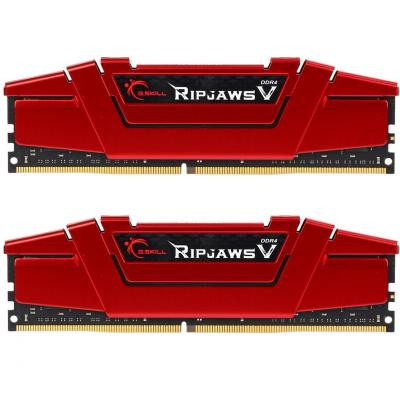 Модуль памяти для компьютера DDR4 16GB (2x8GB) 3000 MHz RipjawsV Red G.Skill (F4-3000C15D-16GVR)