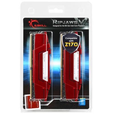 Модуль памяти для компьютера DDR4 16GB (2x8GB) 3000 MHz RipjawsV Red G.Skill (F4-3000C15D-16GVR)