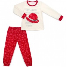 Піжама Matilda флісова з капелюшком (9110-3-116G-red) Піжама Matilda флісова з капелюшком (9110-3-116G-red)