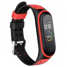 Ремінець до фітнес браслета BeCover Colour Style для Xiaomi Mi Smart Band 5 Black-Red (705157) Ремінець до фітнес браслета BeCover Colour Style для Xiaomi Mi Smart Band 5 Black-Red (705157)
