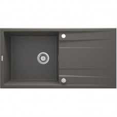 Мийка кухонна Deante Eridan, граніт, прямокутник, з крилом, 1000х520х203мм, чаша - 1, накладна, металічний антрацит Мийка кухонна Deante Eridan, граніт, прямокутник, з крилом, 1000х520х203мм, чаша - 1, накладна, металічний антрацит
