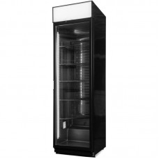 Холодильна вітрина Snaige, 202.5x60х60, 385л, полок - 5, зон - 1, бут-224, 1дв., ST, банер, чорний