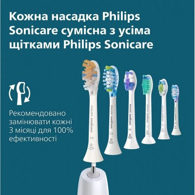 Щітка зубна електр. Philips, Sonicare 7100 Series, 62т. колив/хв, насадок-1, футляр, білий