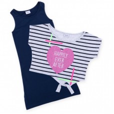 Плаття Breeze з серцем в комплекті з топом (9051-140G-blue-gray) Плаття Breeze з серцем в комплекті з топом (9051-140G-blue-gray)