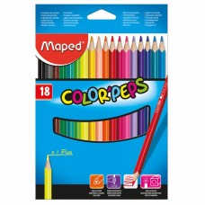 Олівці кольорові Maped Color Peps Classic 18 кол. (MP.183218) Олівці кольорові Maped Color Peps Classic 18 кол. (MP.183218)