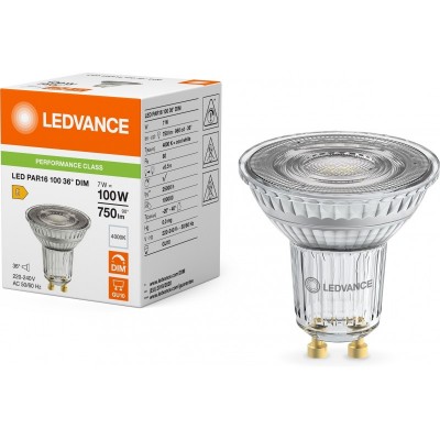 Лампа LEDVANCE GU10 7Вт 4000K 700Лм MR16 димується