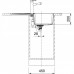 Мийка кухонна Franke Centro, фраграніт, прямокутник, з крилом, 780х500х200мм, чаша - 1, накладна, CNG 611-78, сірий камінь