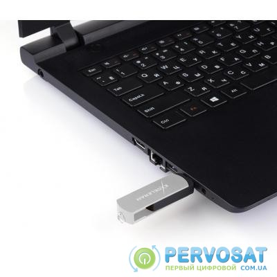 USB флеш накопитель eXceleram 8GB P2 Series Silver/Black USB 2.0 (EXP2U2SIB08)