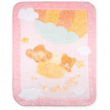 Дитяча ковдра Luvena Fortuna рожеве з малюнком тварин (H9269) Дитяча ковдра Luvena Fortuna рожеве з малюнком тварин (H9269)