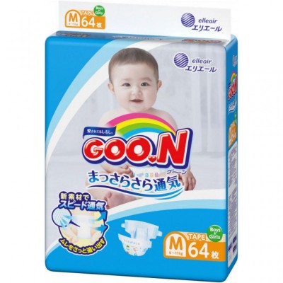 Подгузник GOO.N М для детей 6 - 11 кг унисекс 64 шт (843154)