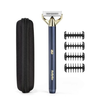 Тример Babyliss X- Blade Super-X Metal, для вусів та бороди, акум., насадок-4, кейс, підставка, сталь, синій