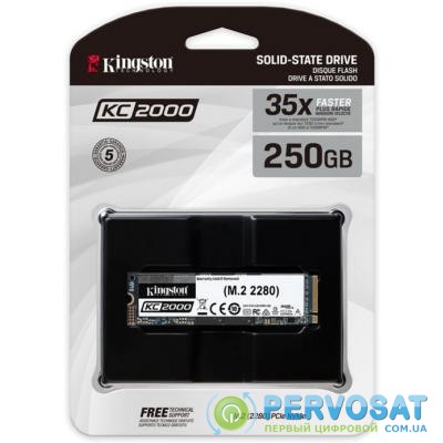 Накопитель SSD M.2 2280 250GB Kingston (SKC2000M8/250G)