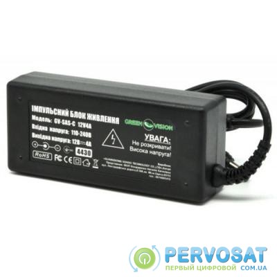 Блок питания для систем видеонаблюдения GreenVision GV-SAS-C 12V4A (48W) (4430)