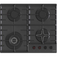 Варильна поверхня Gorenje газова на склі, 60см, чавун, чорний Варильна поверхня Gorenje газова на склі, 60см, чавун, чорний