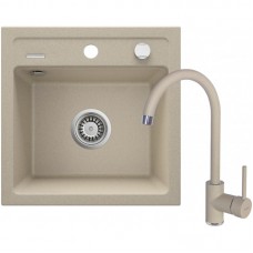 Набір для кухні Deante Zorba, гранітна мийка ZQZ_7103 + зміш. BEN_762M, пісок