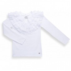 Кофта Breeze з шифоновими рюшами (9270-140G-white) Кофта Breeze з шифоновими рюшами (9270-140G-white)