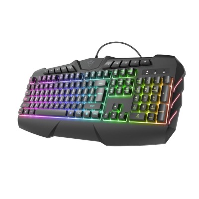 Клавіатура мембрана Trust GXT 881 Odyss semi-mech 114key, USB-A, EN/RU, RGB, чорний