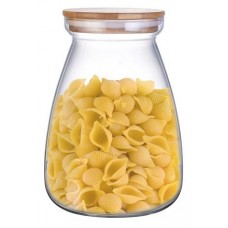 Банка для зберігання Ardesto Fresh Hourglass 1100 мл, скло, бамбук Банка для зберігання Ardesto Fresh Hourglass 1100 мл, скло, бамбук