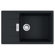 Мийка кухонна Franke Centro, фраграніт, прямокутник, з крилом, 780х500х200мм, чаша - 1, накладна, CNG 611-78 XL , чорний матовий
