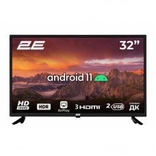 Телевізор 32" 2E LED HD 50Hz Smart Android Black