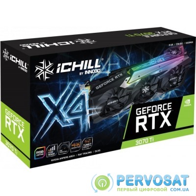 Відеокарта INNO3D GeForce RTX3070 Ti 8Gb GDDR6 iChill X4 LHR