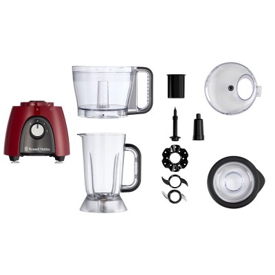 Кухонна машина Russell Hobbs Desire Red, 600Вт, чаша-пластик, корпус-пластик, насадок-4, червоний