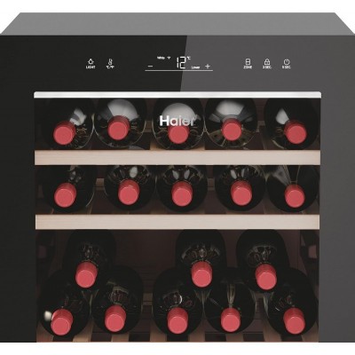 Холодильник Haier для вина, 127x49.7х58.5, мороз.відд.-190л, зон - 2, бут-77, ST, дисплей, чорний