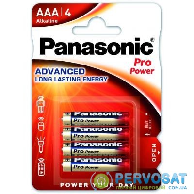 Батарейка PANASONIC AAA LR03 Pro Power * 4 (LR03XEG/4BP)