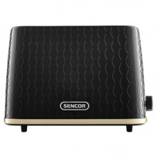 Тостер Sencor 930Вт, підігрів, розморожування, пластик, чорно-золотий Тостер Sencor 930Вт, підігрів, розморожування, пластик, чорно-золотий