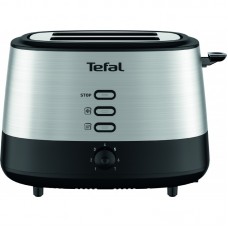 Тостер Tefal INOX, 870Вт, пластик+ метал, чорний+нерж Тостер Tefal INOX, 870Вт, пластик+ метал, чорний+нерж