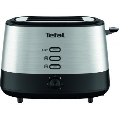 Тостер  Tefal INOX, 870Вт, пластик+ метал, чорний+нерж