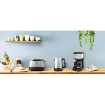 Тостер  Tefal INOX, 870Вт, пластик+ метал, чорний+нерж