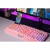 Клавіатура мембранна 2E GAMING KG315 110key, USB-A, EN/UA, RGB, рожевий