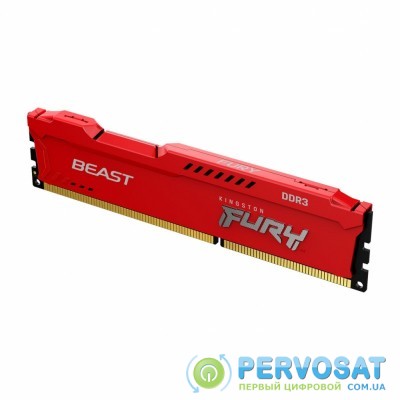 Модуль памяти для компьютера DDR3 8GB 1866 MHz Fury Beast Red HyperX (Kingston Fury) (KF318C10BR/8)