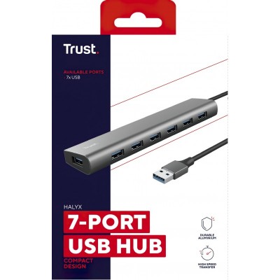 USB-хаб Trust DALYX 7-IN-1 USB-A 3.2 ALUMINIUM