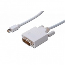 Кабель мультимедійний miniDisplayPort to DVI 24+1 1.0m DIGITUS (AK-340305-010-W)
