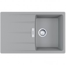 Мийка кухонна Franke Centro, фраграніт, прямокутник, з крилом, 780х500х200мм, чаша - 1, накладна, CNG 611-78, сірий камінь