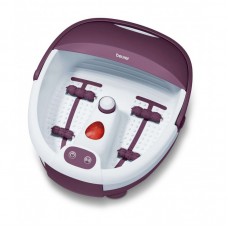 Масажна ванночка Beurer для ніг, від мережі, 3 насадки, підтрим. температури води, біло-фіолетовий