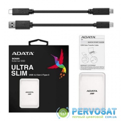 Накопитель SSD USB 3.2 250GB ADATA (ASC685-250GU32G2-CWH)