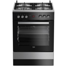 Плита комбінована Beko FSM62530DXMS - 60х60 см/газ-контр/чавун/72л/8 прогр./диспл/чорне скло Плита комбінована Beko FSM62530DXMS - 60х60 см/газ-контр/чавун/72л/8 прогр./диспл/чорне скло