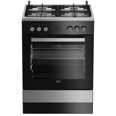 Плита комбінована Beko FSM62530DXMS - 60х60 см/газ-контр/чавун/72л/8 прогр./диспл/чорне скло